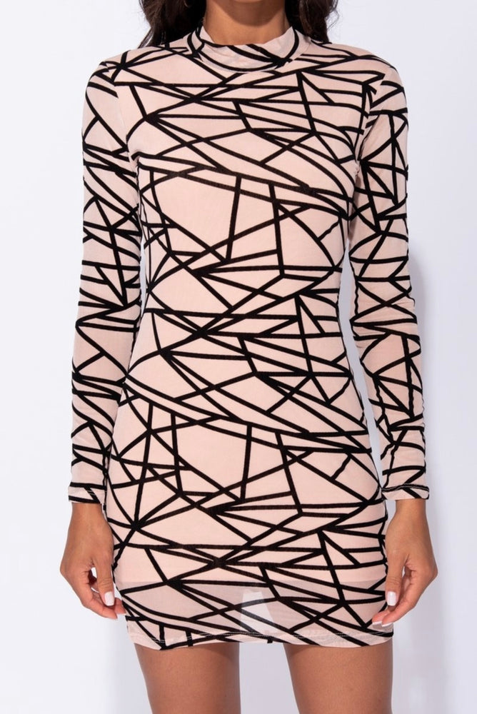 Abstract Print Dress